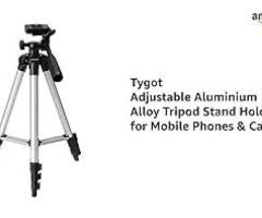 Tygot Adjustable Aluminium Alloy Tripod Stand Holder for Mobile Phones & Camera