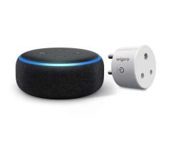 Echo Dot (Black) Combo with Wipro 16A Smart Plug