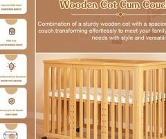 StarAndDaisy Multifunctional Baby Bed Side Wooden Crib