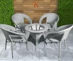 CORAZZIN Garden Patio 4 Seater Chair and Table Set