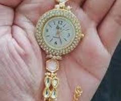 Carla Kundan Wrist Watch